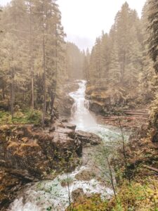 Silver Waterfall in Mount Rainier National Park