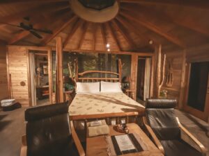 Interior of Stormking cabin near Mount Rainier National Park