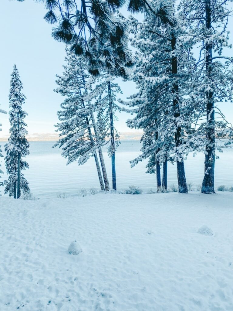 south lake tahoe in the snow