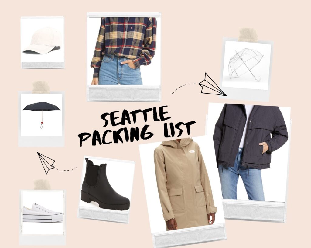 Packing list for Seattle Washington