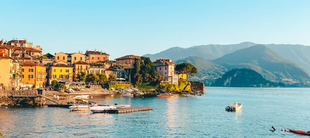 Varenna Town on Lake Como in Italy