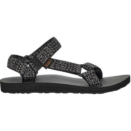 Mens black and white patterned teva sandals