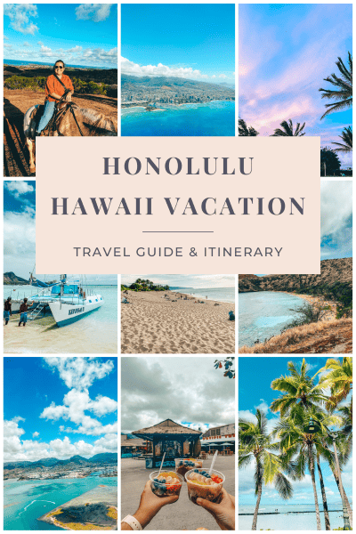 Pinterest image titled honolulu hawaii vacation 