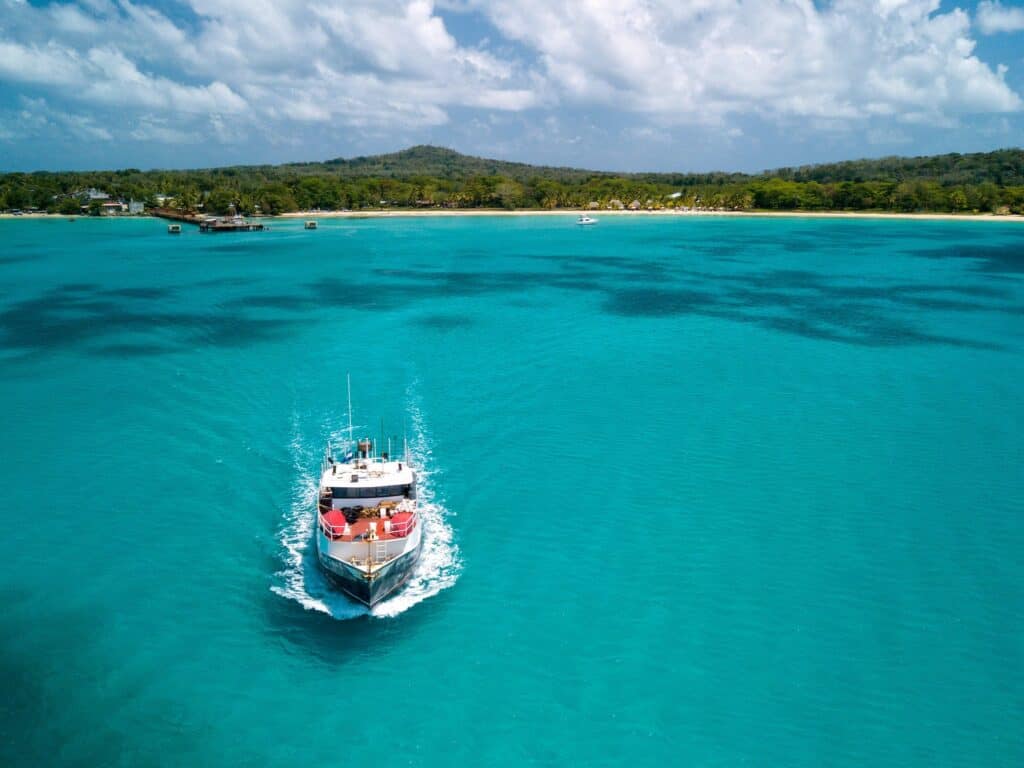 A Boat on the Turquoise Water