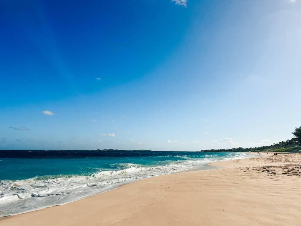Nassau bahamas beach sand and ocean