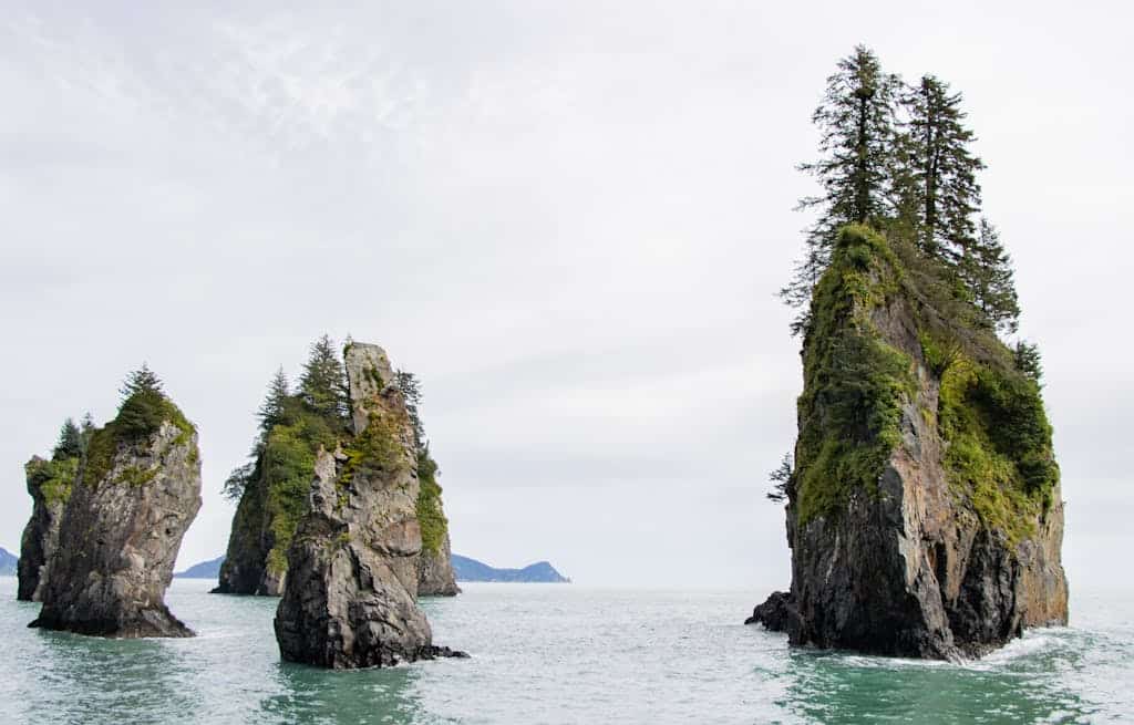 View of Rock Formations at Spire Cove, Alaska, USA