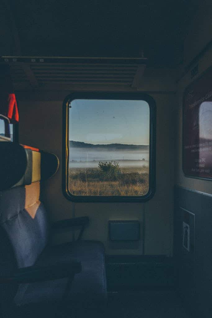 White and Grey Vehicle Interior